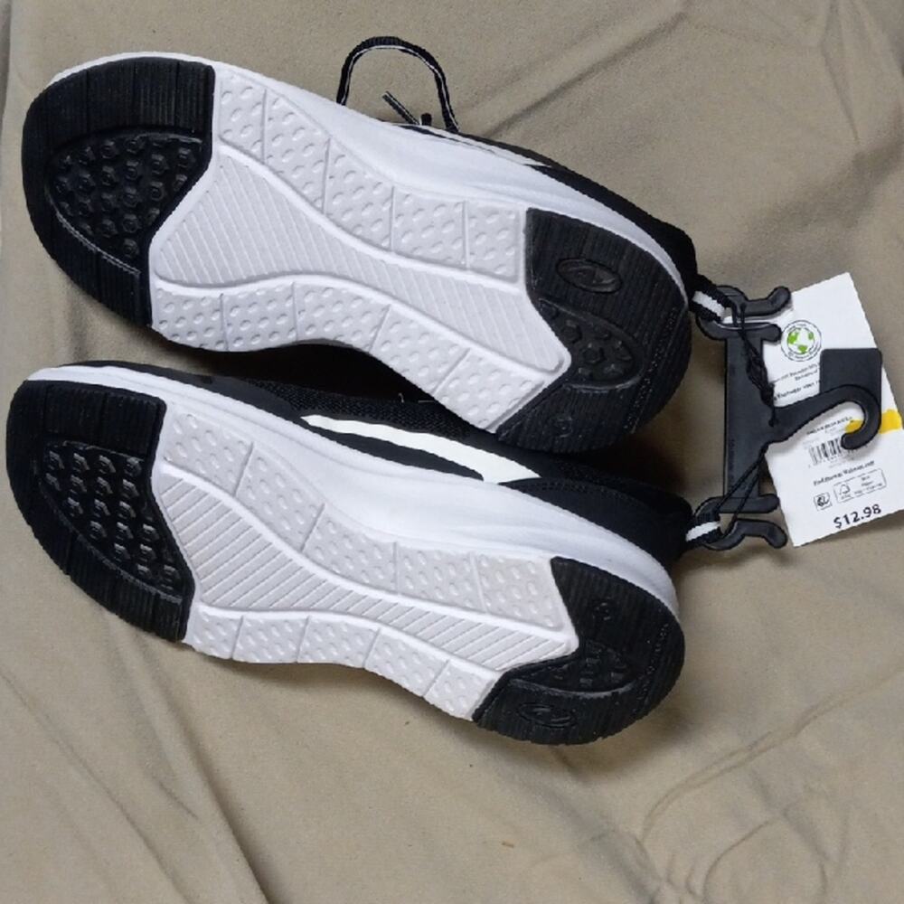 Men's Black and White Athletic Shoes